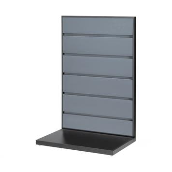 „FlexiSlot®” asztali display fekete kerettel