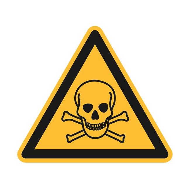 Mérgező anyagra figyelmeztető tábla [W016]