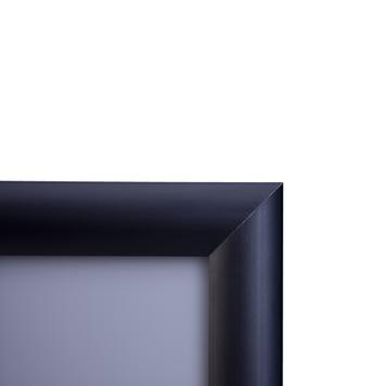Pattintós keret, 25 mm-es profil, fekete eloxált, gérvágott sarkak